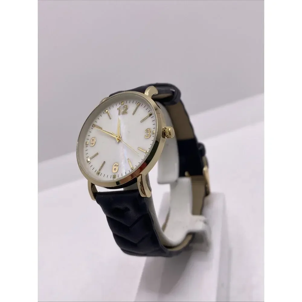 Womens Mop Dial Gold Tone Watch Works New Battery